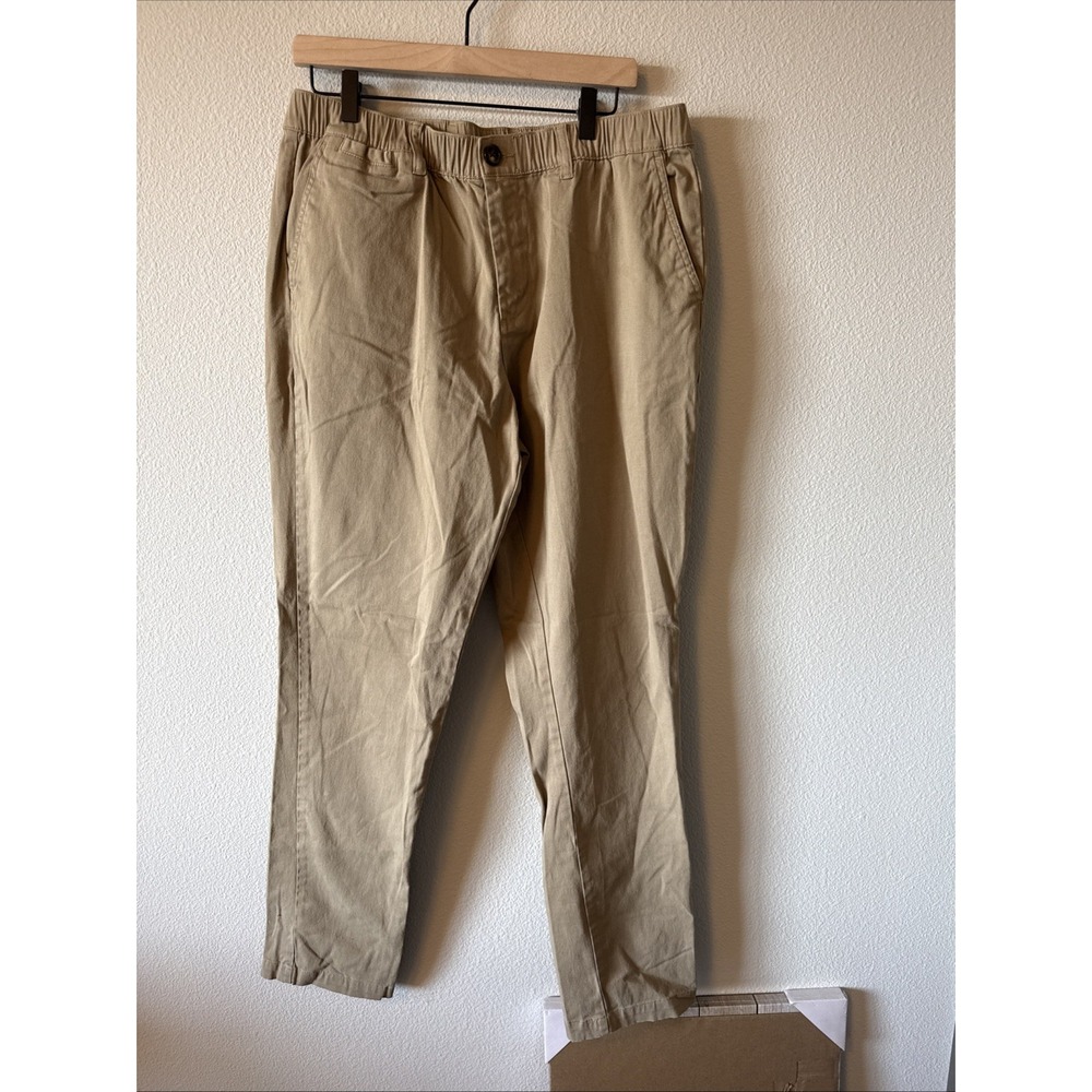 Cove USA Beige Drawstring Men's Chino Casual Pants Size 34x34